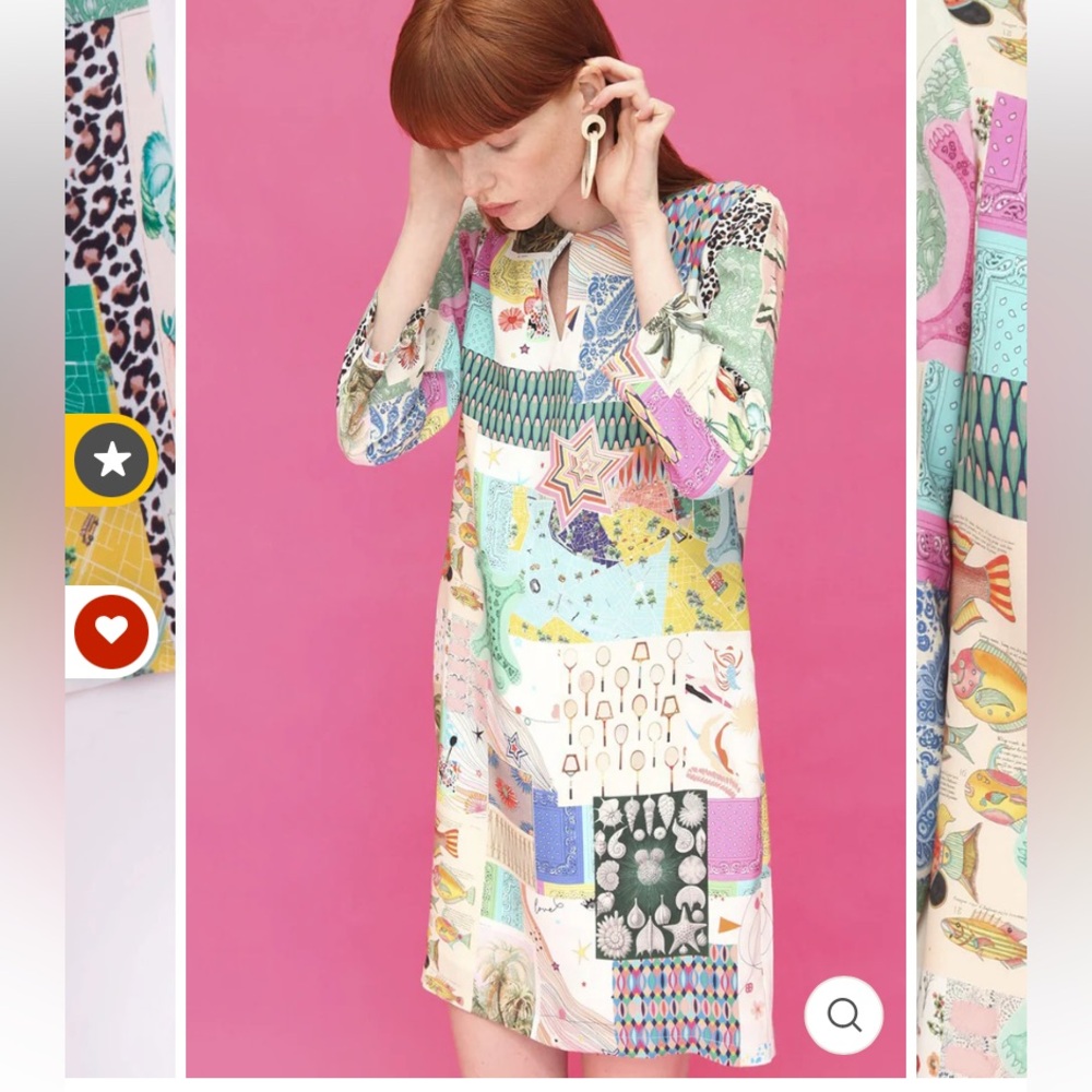 Vilagallo Greta Denspar patchwork dress. NWT. Original retail 225